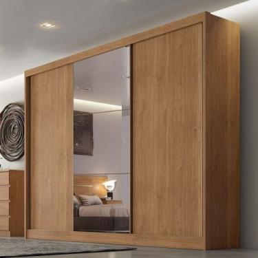 Imagem de Guarda-Roupa Casal Daloa 3 Portas 6 Gavetas 100% Mdf com Espelho Cumar
