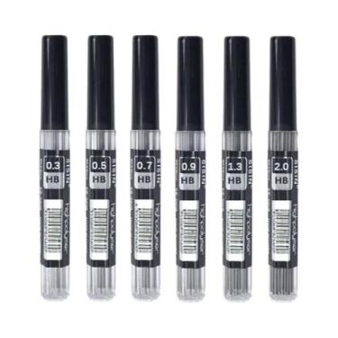 Imagem de 6 Caixas De Minas Longas De 60mm Para Lapiseira HB, Refil 03 05 07 09 