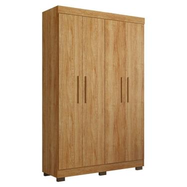 Imagem de Guarda Roupa Solteiro 4 Portas 3 Gavetas Flórida Tigus Baby Amadeirado