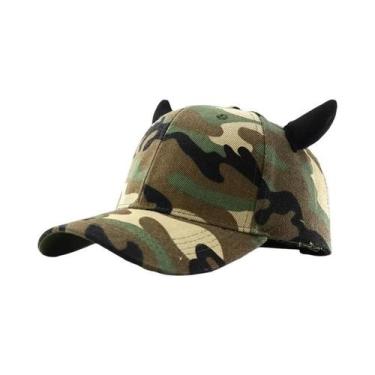 Imagem de Boné De Beisebol Ajustável Com Bordado De Cruz Camuflada Para Homens E