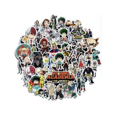 Imagem de Pacote de adesivos My Heros Academias Anime 50 unidades de 3-8 cm - yi