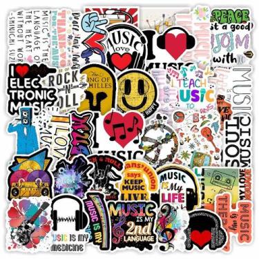 Imagem de Adesivos Musics Festivals, vinil impermeável, anime, 50 unidades - yiw