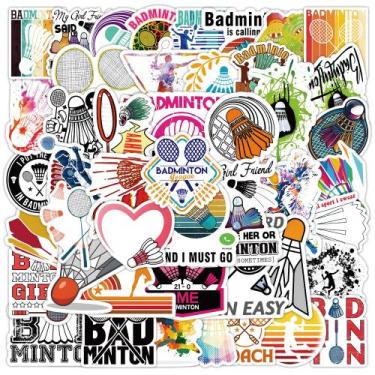 Imagem de Adesivos 50 unidades/lote de Badmintons Teams em vinil impermeável Ani
