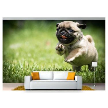 Imagem de Papel De Parede Animais Cachorro Correndo 3D Anm169