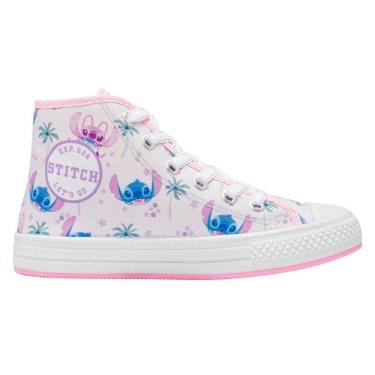 Imagem de Tênis Disney Stitch Cano Alto Infantil - Rosa 23-Unissex
