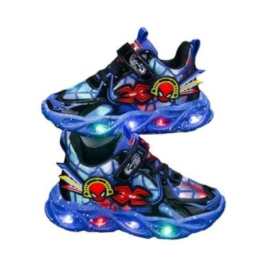 Imagem de Tênis Infantil Marvel LED Com Desenhos Animados, Antiderrapante, Espor