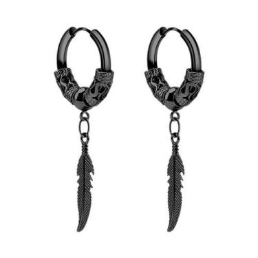 Imagem de Brincos De Argola Masculinos Punk Em Aço Inoxidável, Joias De Orelha G