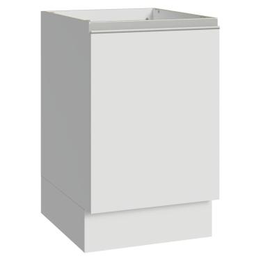 Imagem de Balcão de Cozinha 50cm 1 Porta (Sem Tampo) Branco Glamy Madesa