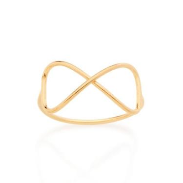 Imagem de Anel Com Infinito Vazado 512564 Rommanel Tamanho:16Cor:Dourado, 16, Do