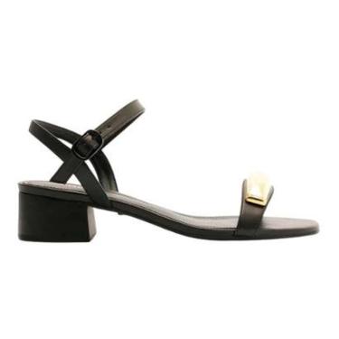 Imagem de Sandália Anacapri Salto Bloco Metais-Feminino