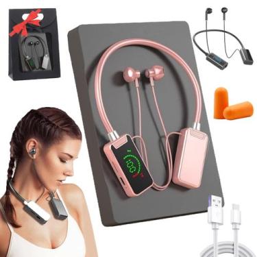 Imagem de Placa de som sem fio, fones de ouvido de transmissão ao vivo, rosa imp