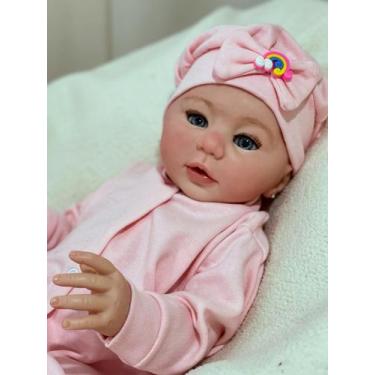 Imagem de Bebê Reborn Menina Realista Ana Dolls 50cm, Corpo Vinil Silicone Pode 