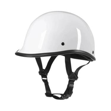 Imagem de Capacete Aberto Retrô Clássico Pequeno Para Motocicleta, Scooter, Chop