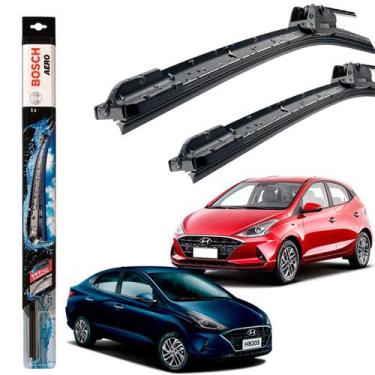 Imagem de Kit Jogo Palheta Limpador Parabrisa Dianteiro Original Bosch HB20 HB20