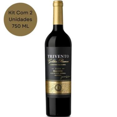 Imagem de Vinho Trivento Golden Reserve Malbec Kit 2 Unidades De 750ml