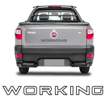 Imagem de Faixa Tampa Traseira Fiat Strada Working Adesivo Preto - SPORTINOX