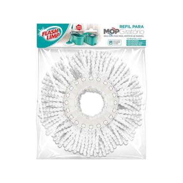 Imagem de Mop Úmido Microfibra Giratório Refil Flashlimp