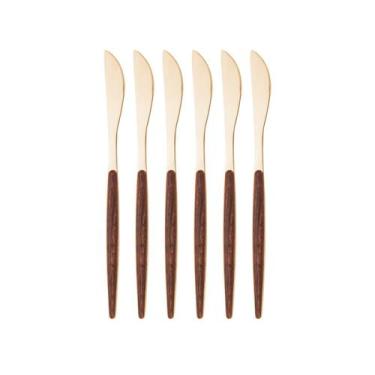 Imagem de Facas Madeira Organic dourado 22 cm - LYOR