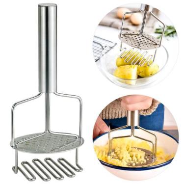 Imagem de Espremedor Batata Amassador Duplo Resistente Aço Inox - GXM