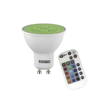 Imagem de Lâmpada Led Taschibra Dicroica Rgb Colorida 5w Bivolt Gu10 Com Control