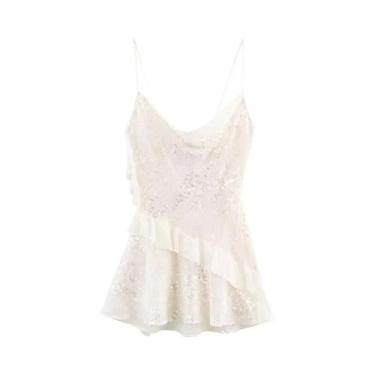 Imagem de Vestido Mini Branco Sem Mangas E Costas Descobertas Com Lantejoulas Pa