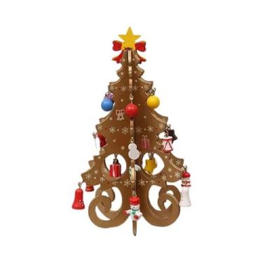 Imagem de Decoração De Natal DIY: Adereços De Madeira Para Vitrine De Árvore De 