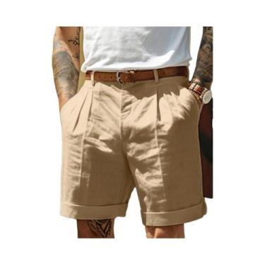 Imagem de Calças Cropped Casuais De Verão Para Homens, Estilo Fashion, Shorts Pa