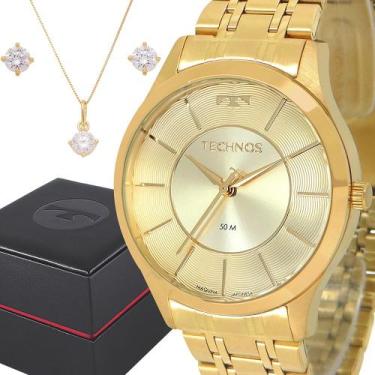 Imagem de Relógio Feminino Technos Dourado Original Prova D'água