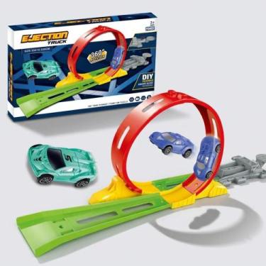 Imagem de Brinquedo Pista De Montar Com Lançador Loop 360 2 Carrinhos - First Br