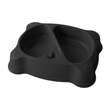 Imagem de Comedouro Duplo Garrafa Adulto 1200mL Mypetone - Preto