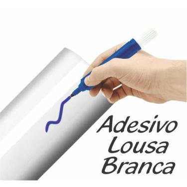 Imagem de Adesivo Branco Quadro Lousa Decorativa 4mX60cm - Magic Print