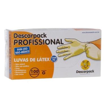 Imagem de Luva De Látex Com Pó Tamanho Grande Com 100 Unidades Descarpack