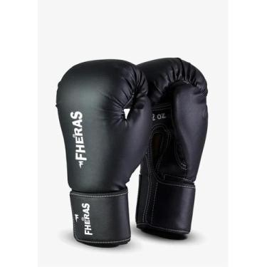 Imagem de Luva de Boxe Preta Treino Muay Thai Kickboxing Academia Resistente - F