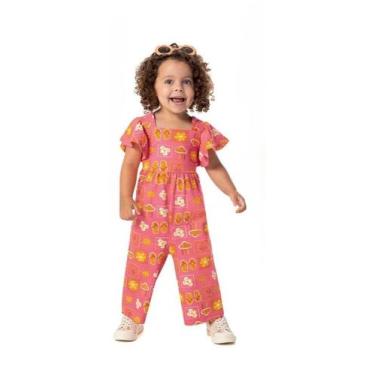 Imagem de Macacão Infantil Menina em Cotton Light Modelagem Pantacourt - MALWEE,