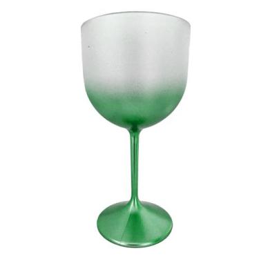 Imagem de Taça de Gin De Plástico Cor Verde Degradê Capacidade 400 ml - Lu Artes