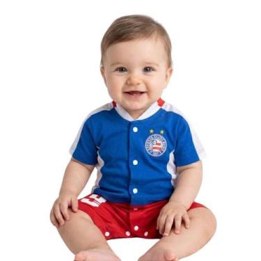 Imagem de Macacão Bebê Bahia Uniforme Curto Artilheiro Oficial, M