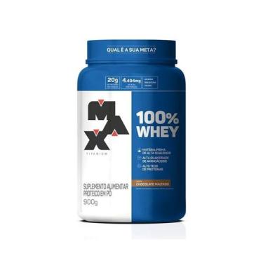 Imagem de 100% Whey (900g) - Sabor: Chocolate Maltado - Max Titanium
