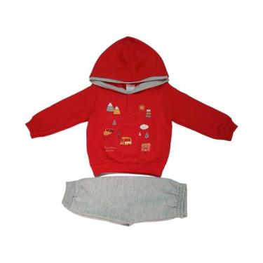 Imagem de Conjunto Blusa Calça Moletom Inverno Infantil Criança Menino - Malwee 