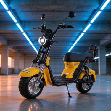Imagem de Scooter Elétrica WeHawk WX11 1000W  Full LED, NFC e Bluetooth, Amarelo