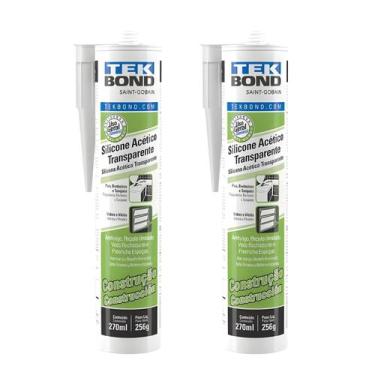 Imagem de 2 Unidades Silicone Acético Incolor 270ml Tekbond