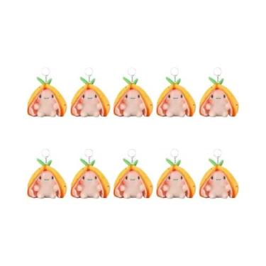 Imagem de Chaveiro De Pelúcia Fofo De Morango Coelho Fruta Animal, Pingente De B