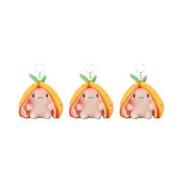 Imagem de Chaveiro De Pelúcia Fofo De Morango Coelho Fruta Animal, Pingente De B