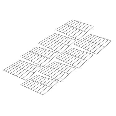 Imagem de Kit 8 Grades Cromadas para Forno Progás PRP-004-008 FCSB4E FCV35 Aço Cromado 35x35