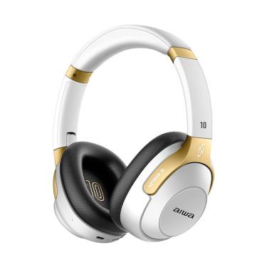 Imagem de Headphone Aiwa AWS-HP-NJ-01-WG com ANC Bluetooth Bivolt Branco-dourado