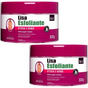 Imagem de Kit 2 Creme Esfoliante Corporal Pitaya Roma Lisa BioSoft Esfolia Hidra