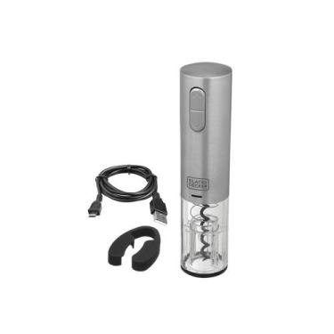 Imagem de Abridor de vinho em inox Black Decker w10 bivolt cinza - Black+Decker