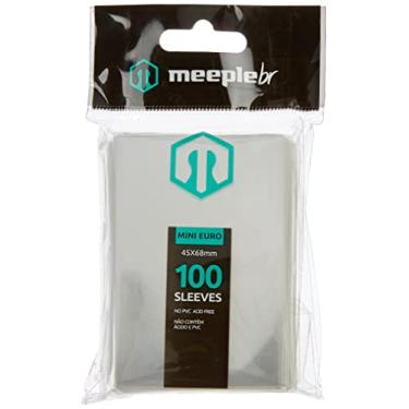 Imagem de MeepleBR Sleeves - MINI EURO (45x68mm), TCG, Plástico para Proteção de Cartas