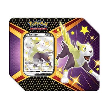 Imagem de Lata Cards Pokémon Cartas Boltund V Destinos Brilhante Copag