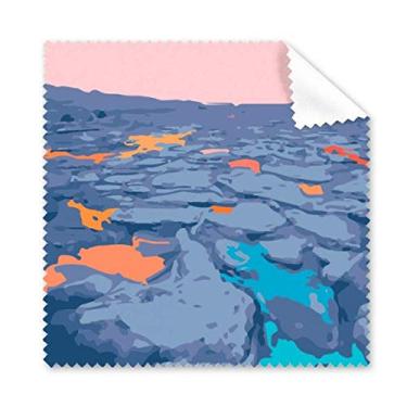 Imagem de Floe de gelo branco azul para criar pano de limpeza para tela de celular, 5 peças