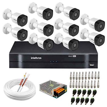 Imagem de Kit 10 Câmeras de Segurança Intelbras VHD 3130 B G6 HD 720p Metal DVR MHDX 1116 16 Canais Intelbras
